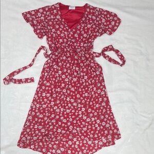 Sienna Sky Red and White Casual Dress